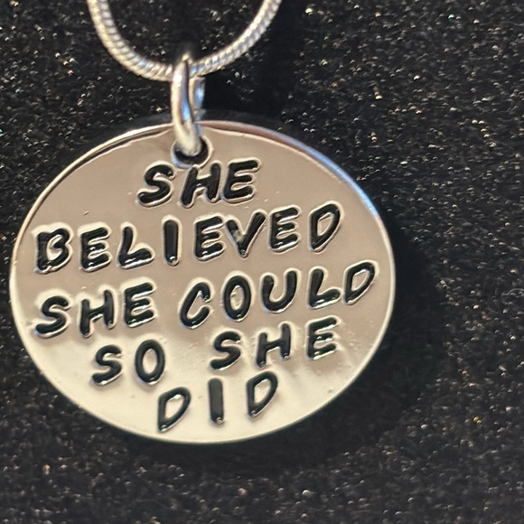 She believed she could so she did necklace NWOT - Picture 6 of 6